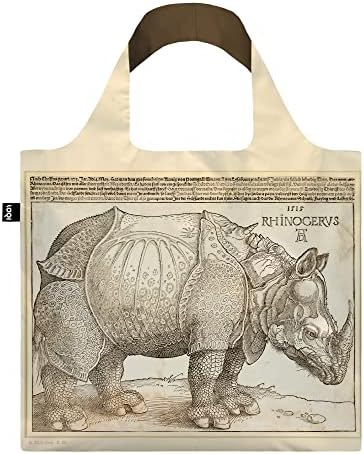 LOQI Albrecht Duerer - Rhinocerus Recycled Bag Beige 50 X 42 X 77 Centimeters Contemporary