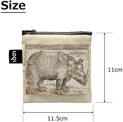 LOQI Albrecht Duerer - Rhinocerus Recycled Bag Beige 50 X 42 X 77 Centimeters Contemporary