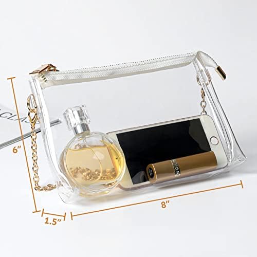 Lorbro Clear Purse For Women Stadium Approved Clear Crossbody Bag With Zipper Closure Transparent Purse For Concert Sports