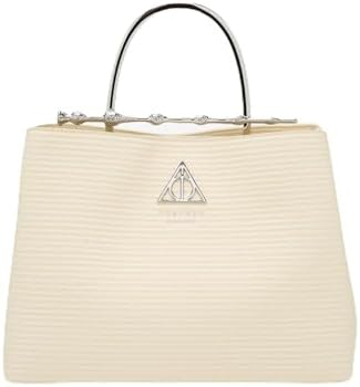 Loungefly Harry Potter Deathly Hallows Elder Wand Raffia Texture Cream Handbag - BoxLunch Exclusive