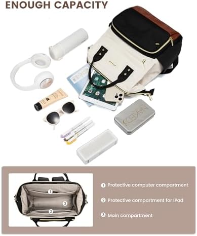 LOVEVOOK Mini Backpack For Women Small Backpacks Purse College Bookbag For School Fashion Bag For Travel Work Gift Lightweight Daypack Beige-Black-Brown