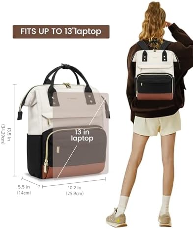 LOVEVOOK Mini Backpack For Women Small Backpacks Purse College Bookbag For School Fashion Bag For Travel Work Gift Lightweight Daypack Beige-Black-Brown