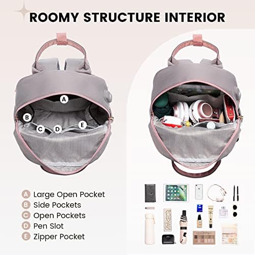 LOVEVOOK Mini Backpack For Women Stylish Waterproof Backpack Purse With USB Port Cute Bookbag For College School Travel