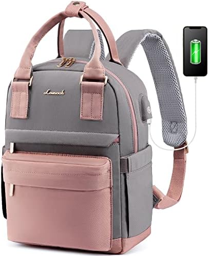 LOVEVOOK Mini Backpack for Women Stylish Waterproof Backpack Purse with USB Port Cute Bookbag for College School Travel