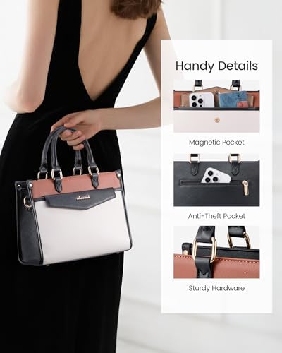 LOVEVOOK 女式钱包和手提包 时尚挎包手提包 PU 皮革斜挎单肩包顶部提手 适合女士