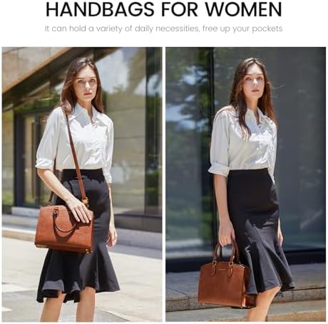 LOVEVOOK Purses And Handbags For Women Vintage Tote Shoulder Bag Trendy PU Leather Satchel Bag Medium Ladies Hand Bag