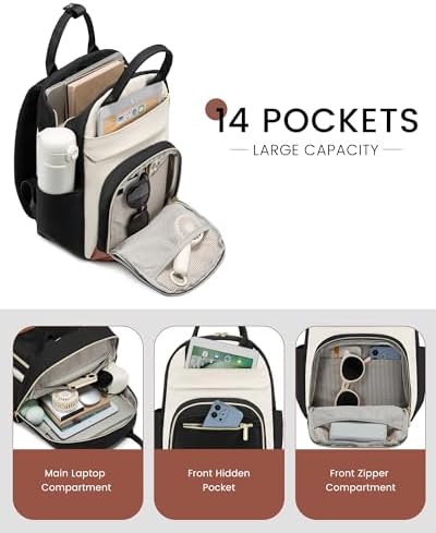 LOVEVOOK Small Backpack Purse For Women Mini Backpack Bag Cute Fashion Backpack For Daily Travel Work Beige-Black-Brown