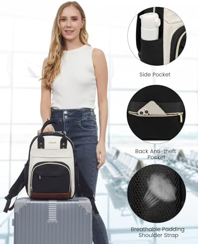 LOVEVOOK Small Backpack Purse For Women Mini Backpack Bag Cute Fashion Backpack For Daily Travel Work Beige-Black-Brown