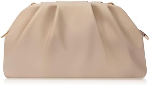lovyoCoCo Clutch Purse for Women Soft Pleated PU Wedding Clutch Elegant Evening Bag for Galas Proms Cocktail Parties