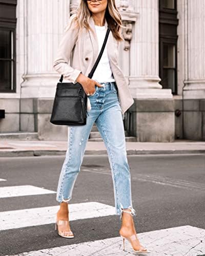 MASINTOR Crossbody Purses For Women Multi Pocket Casual Crossbody Bag Adjustable Strap Shoulder Bag With Tassel