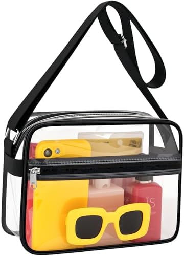 MAY TREE Clear Bag for Stadium Events Clear Messenger Bag Suitable for Concert Outfits and Sports Events
