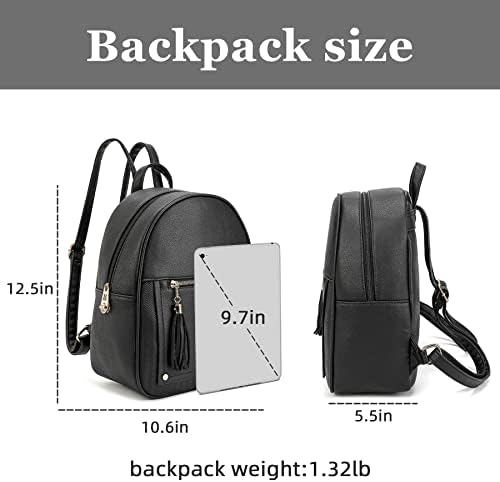 Medium Backpack Purse For Women Anti Theft Backpack With Secured Zipper & Tassel