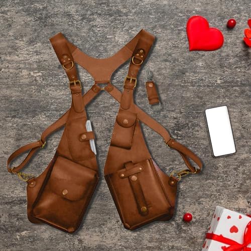 Men Anti Underarm Shoulder Bag Adjustable PU Leather Strap Wallet Bag Outdoor Phone Bag