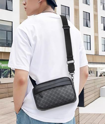 Men's Small Shoulder Bag Multi Pocket Cross Body Bag Messenger Bag Durable Wear-resistant And Waterproof For Work And Travel