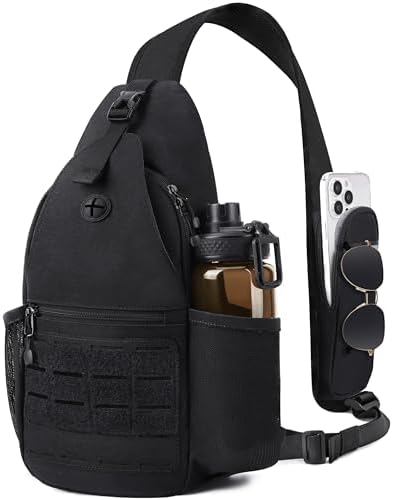 Mens Sling Bag Water-Resistant Shoulder Bag Small Single Strap Backpack Cross body Bag for Men