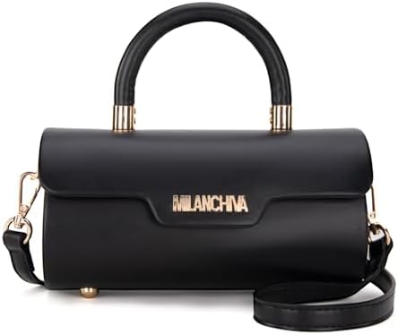 Milan Chiva Small Bags for Women Designer Mini Top Handle Purse Cute Handbags Barrel Shape Purse
