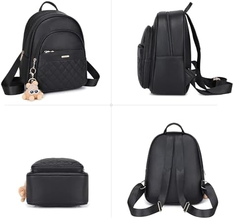 Mini Leather Backpack Purse For Women Small Backpack Purse With Cartoon Charm Cute Fashion Bag For Girls & Teens