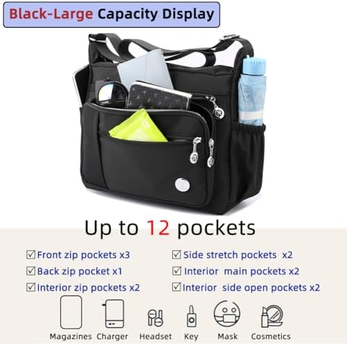 MINTEGRA Women Shoulder Handbag Roomy Multiple Pockets Bag Ladies Crossbody Purse Fashion Tote Top Handle Satchel