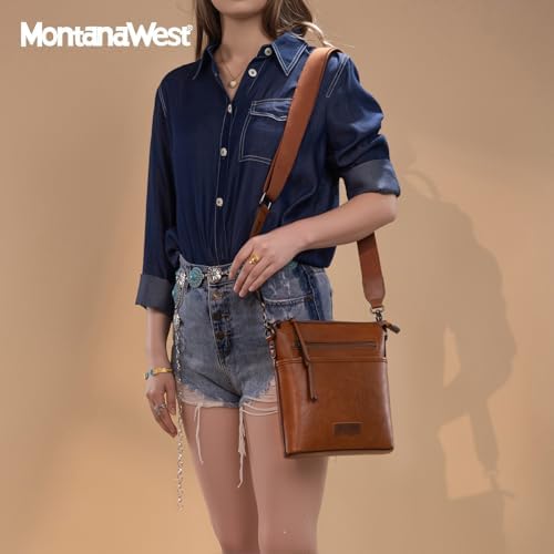 Montana West Crossbody Bag For Women Multi Pocket Cross Body Bag Purses With Guitar Strap