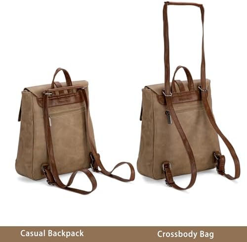 Montana West Medium Backpack Purse For Women Casual Convertible Crossbody Backpack For Travel Work