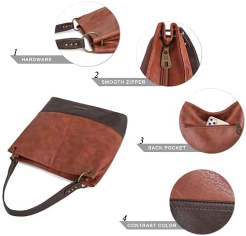 Montana West Purses For Women Hobo Shoulder Handbags With Zipper