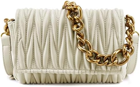 Montana West Quilted Small Shoulder Bag for Women Y2K Trendy Cute Clutch Underarm Purse with 2 Removable Straps