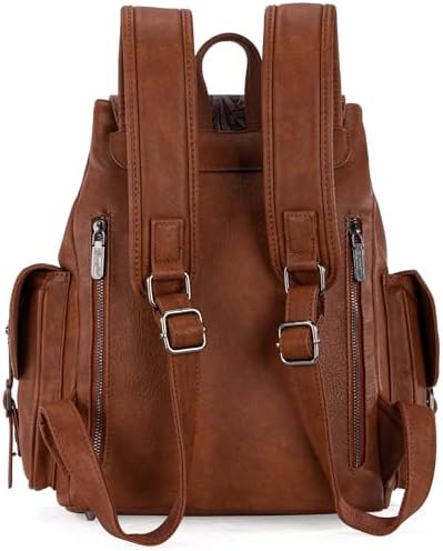 Montana West Wrangler Backpack Purse For Women Men Western Backpack Floral Tooled Travel Bags