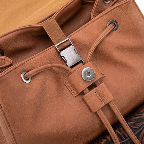 Montana West Wrangler Backpack Purse For Women Men Western Backpack Floral Tooled Travel Bags