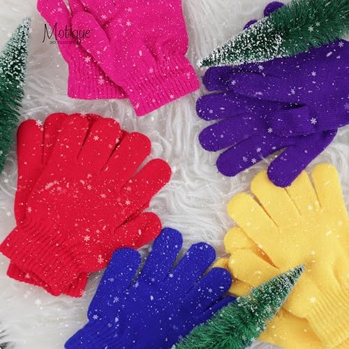 Motique Accessories Kids Gloves Magic Knit Gloves For Girls/Boys Solid Colors