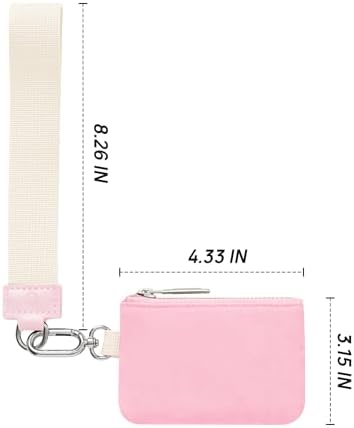 Mum's Memory Mini Zip Around Wristlet Wallet For Women Dual Pouch Wristlet Portable Keychain Wallet Coin Purse Mini Women Coin Pocket
