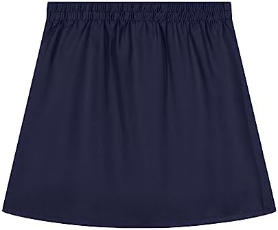 Nautica Girls' School Uniform Pleated Pull-on Scooter Skirt With Undershorts Knit Waistband