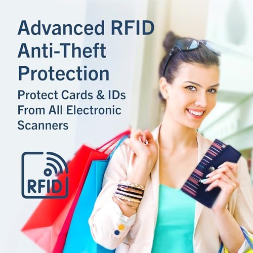 Nautica Money Manager RFID Slim And Small Wallet For Women - Credit Card Holder With Coin Purse And Zipper Wallet Women's Clutch Organizer