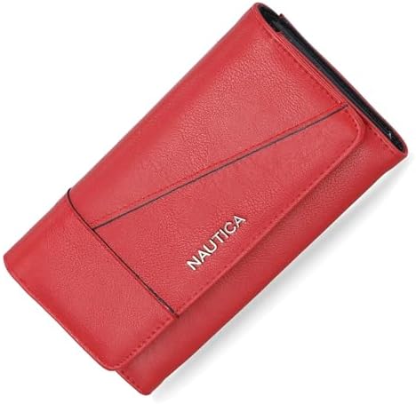 Nautica Money Manager RFID Slim and Small Wallet for Women - Credit Card Holder with Coin Purse and Zipper Wallet Women's Clutch Organizer