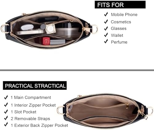 NIUEIMEE ZHOU Shoulder Bag For Women Retro Vegan Leather Classic Tote HandBags Purses With Zipper Closure