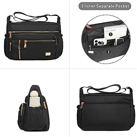 NPBAG Crossbody Bag For Women Shoulder Purse Handbag Messenger Bag Trendy Pocketbooks Waterproof And Multi-Pockets