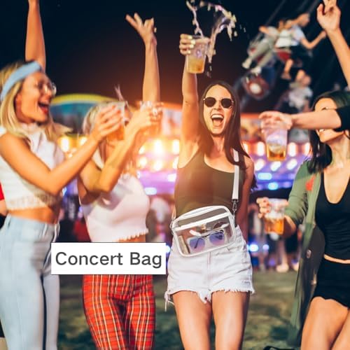 PACKISM Clear Bag For Stadium Events - Clear Purses For Women Stadium Crossbody Concert Bag For Game Day Sports Festival