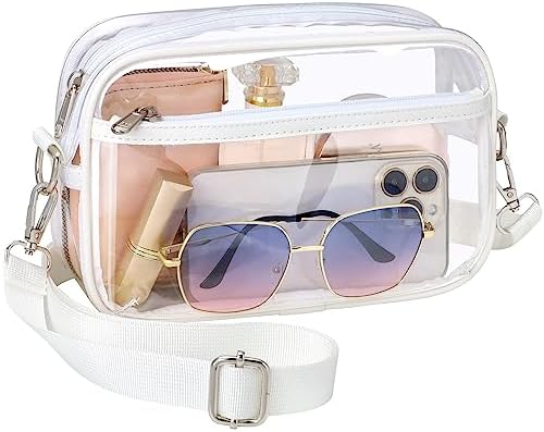 PACKISM Clear Bag for Stadium Events - Clear Purses for Women Stadium Crossbody Concert Bag for Game Day Sports Festival
