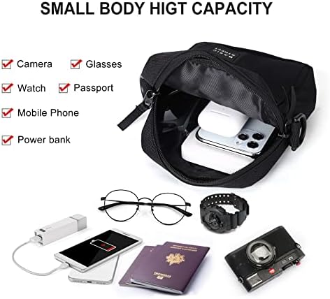 PAUBACK Crossbody Bag For Mens Travel Passport Wallet Bag For Men For Cell Phone Small Neck Pouch Side Shoulder Bag For Men