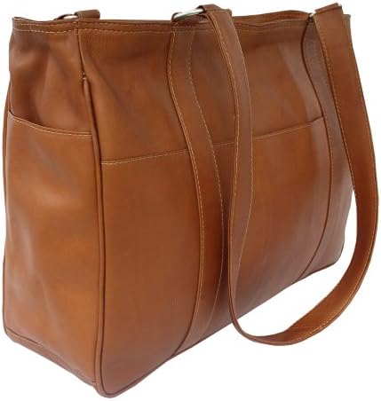 Piel Leather Small Shopping Bag Saddle One Size