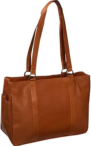 Piel Leather Small Shopping Bag Saddle One Size