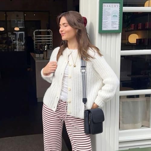 POIUGOYA Small Crossbody Bags For Women Trendy Leather Triple Compartment Cell Phone Crossbody Wallet Purses With Card Slots