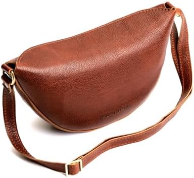 Portland Leather Goods 考拉单肩包 – 皮革吊带带可调节肩带 – 采用优质全粒面牛皮手工制作