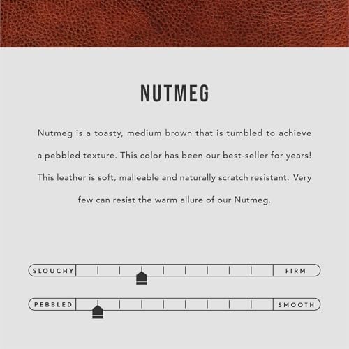 Portland Leather Goods 考拉单肩包 – 皮革吊带带可调节肩带 – 采用优质全粒面牛皮手工制作