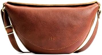 Portland Leather Goods 考拉单肩包 – 皮革吊带带可调节肩带 – 采用优质全粒面牛皮手工制作