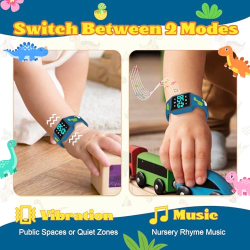 Potty Training Watch For Toddlers & Kids With Countdown Flashing Lights Fun Music Or Vibration Alerts - Waterproof Interactive Toilet Training Reminder For Boys & Girls Ages 2-9