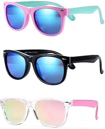 Pro Acme Kids Polarized Sunglasses Flexible TPEE Rubber Toddler Shades for Girls Boys Ages 3-12