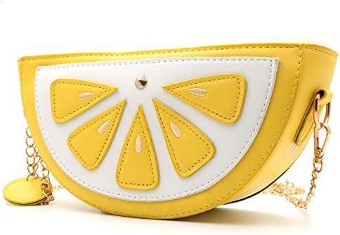 QiMing Orange CrossBody Purse Bag PU Phone Shoulder Wallet For Women Girl