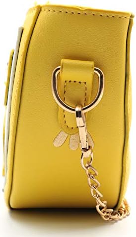 QiMing Orange CrossBody Purse Bag PU Phone Shoulder Wallet For Women Girl