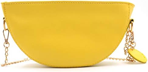 QiMing Orange CrossBody Purse Bag PU Phone Shoulder Wallet For Women Girl