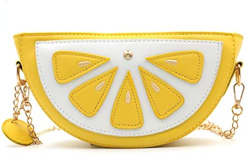 QiMing Orange CrossBody Purse Bag PU Phone Shoulder Wallet for Women Girl